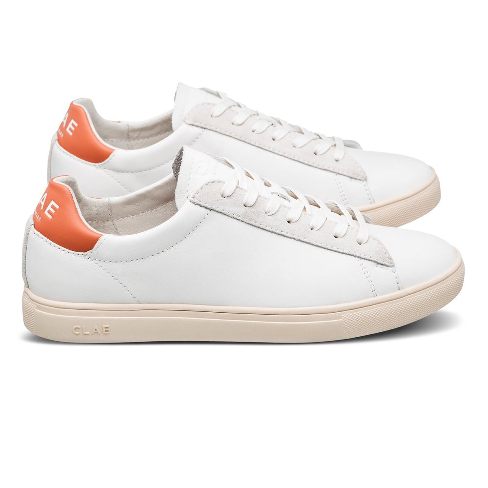 CLAE BRADLEY CALIFORNIA Shoes Womens USA493-T81 In White Leather Canyon Sunset